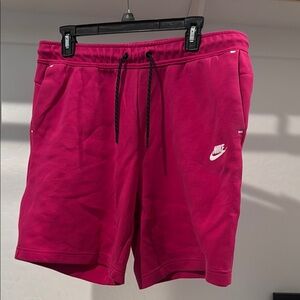 Nike Pink Athletic Shorts with Elastic Waistband and Drawstring